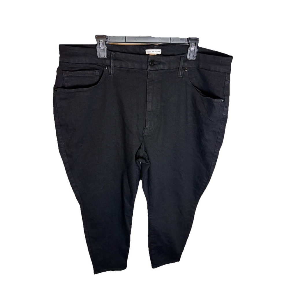 Good American Good Skinny Jeans BLACK Jeans Mid Rise Size 20-26